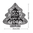 thumbnail image 2 of Stylish Metal Hanging Christmas Tree Wind Spinner - Concentric Circle Design with Whimsical Text for Festive Yard & Garden Decor, 2 of 7