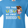 thumbnail image 4 of Inktastic Yes, this IS my First Rodeo- cowgirl in hat and boots Youth T-Shirt, 4 of 5