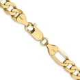thumbnail image 5 of Auriga Fine Jewelry 10K Yellow Gold 7 mm Flat Figaro Chain Necklace for Men 24", 5 of 7