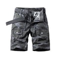 thumbnail image 2 of DDAPJ pyju Mens Cargo Shorts Camouflage Casual Hiking Shorts Cotton Ripstop Tactical Shorts Lightweight Outdoor Work Shorts with Multi Pockets Gray XL, 2 of 4
