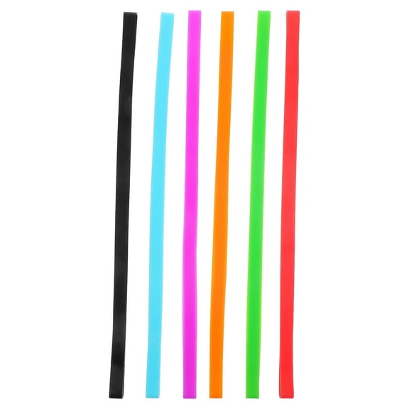 MRLESS 6-Pack Silicone Fixing Straps Bands Ties for Securing Towels on Beach Chairs and Seaside Loungers