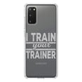 thumbnail image 1 of DistinctInk Clear Shockproof Hybrid Case for Galaxy S20 ULTRA / 5G (6.9" Screen) - TPU Bumper Acrylic Back Tempered Glass Screen Protector - I Train Your Trainer, 1 of 2
