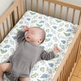 thumbnail image 2 of Parent's Choice 2-Piece Cotton Fitted Crib Sheets for Baby Boys, Dinosaurs, 2 of 10