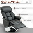 thumbnail image 6 of HOMCOM Adjustable Swivel Recliner Chair with Padded Arms, Black, 6 of 10
