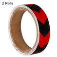 thumbnail image 3 of Uxcell Reflective Tape, 2 Roll 10 ft x 1-inch Adhesive High Visibility Safety Tape Reflector, Arrow Red Black, 3 of 6