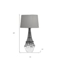 thumbnail image 4 of 25" Black Acrylic Paris Desk Table Lamp With White Drum Shade, 4 of 6