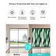 thumbnail image 4 of Window Privacy Film Green Stripe Stained Glass Window Film Decorative Sun Block Window Cover Gradient Color Geometric Modern Abstract Window Clings Static Adhesive Sticker for Bathroom 17.7"x39.3", 4 of 7