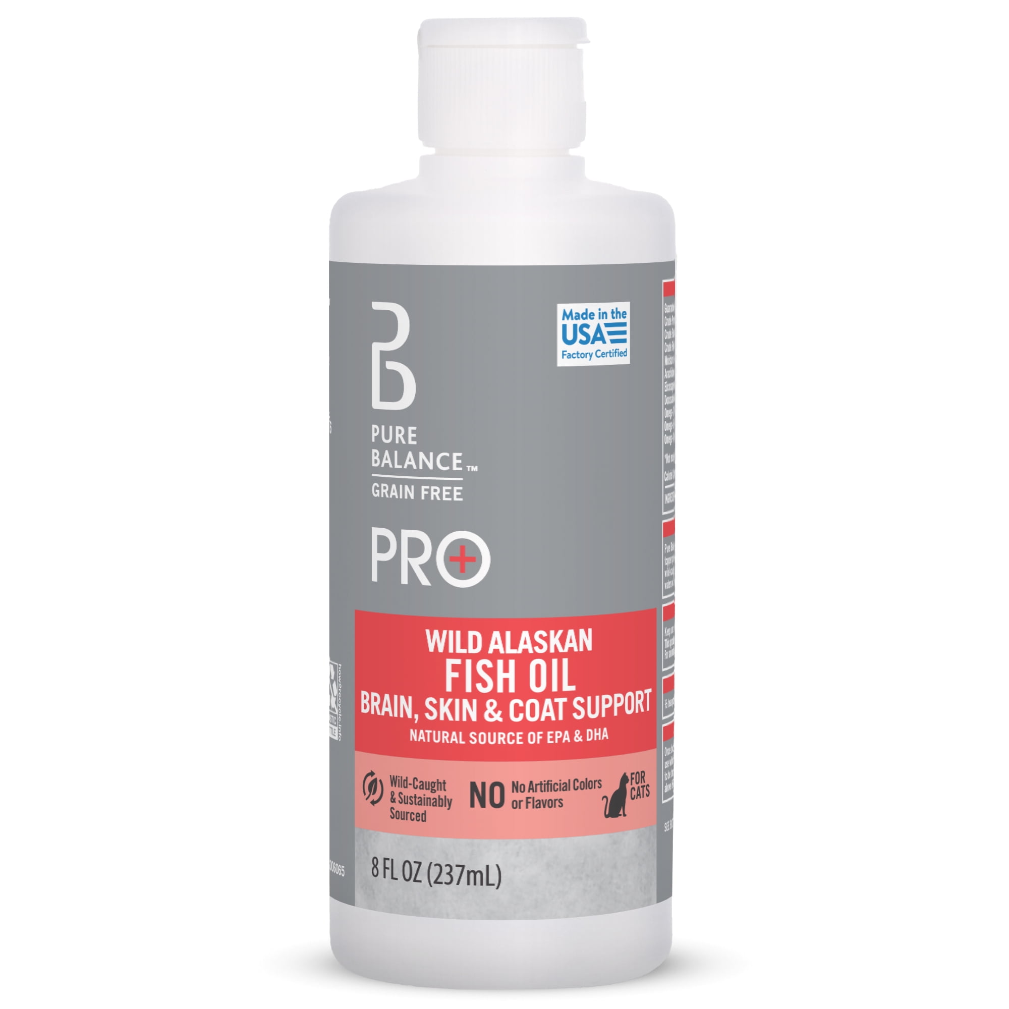 Pure Balance Pro+ Wild Alaskan Fish Oil Supplement for Cats, 8 fl oz