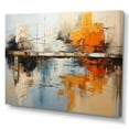 thumbnail image 2 of Designart "Green Orange Bold Flow composition" Abstract Collages Canvas Print, 2 of 5