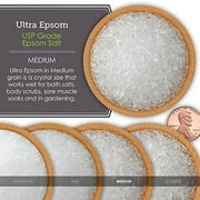 Sel de bain SaltWorks Ultra Epsom, non parfumé, grain moyen, sac de 5 livres