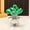 Green, variant on Glass Rose Bouquet Ornament - Transparent Valentine's Day Gift, Crystal-Clear Romantic Home Decor for Tabletop Bedroom Living Room Accent