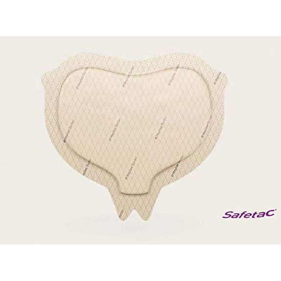 Mepilex Border Sacrum Dressing 8.7"x9.8" (22x25cm) | Safetec Technology Molnlycke 282455 Sacrum Foam Dressings for Wounds | Mepilex Dressing with Border | Pressure Sore Bandages | Bedsore Wound Care