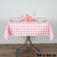 thumbnail image 3 of BalsaCircle 54" x 54" Square Gingham Checkered Polyester Tablecloth Rose Quartz Pink, 3 of 8