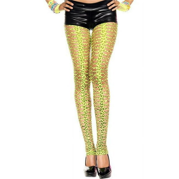 Music Legs Women's Pothole leopard print footless tights