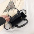 thumbnail image 2 of Bolsos de hombro de color sólido Bolsos de mujer de cuero PU simple para el trabajo (negro), 2 of 9