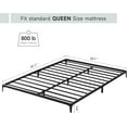 thumbnail image 2 of Homhougo Metal Queen Bed Frame, 6 Inch Queen Size Low Platform Bed Frames, Heavy Duty Mattress Foundation, No Box Spring Needed, Easy Assembly & Strong Bearing Capacity, Matter Black, 2 of 8