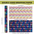 thumbnail image 2 of Reversible Birthday Wrapping Paper Roll 17 Inch x 36 Feet Happy Birthday Lettering Gift Wrapping Paper for Boys Girls Kids Party, Baby Shower, Holiday, 2 of 4