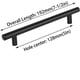 thumbnail image 2 of Juego de 15 Tiradores para Muebles de Cocina Ormromra Negros 128mm Acabado Mate Acero Inoxidable, 2 of 5