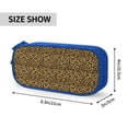 thumbnail image 3 of Uemuo Gold Glitter Leopard Printed Pencil Pen Case, Portable Pencil Pouch with Zipper, Compact Stationery Bag Makeup Bag, Pencil Bag for Home Office, 3 of 9