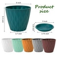 thumbnail image 5 of Keyrank Plant Pots 6 Inch Self Watering Pots, Set of 6 Plastic Planters with Drainage Holes and Saucers, Plastic Flower Pots, Nursery Planting Pot for Indoor Outdoor Plants, 5 of 6