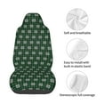 thumbnail image 4 of Wukai Green Buffalo Plaid Merry Christmas Full Set Car Seat Covers with Soft Padding Universal Auto Front Seats Protector and Cushion Mat, 4 of 5