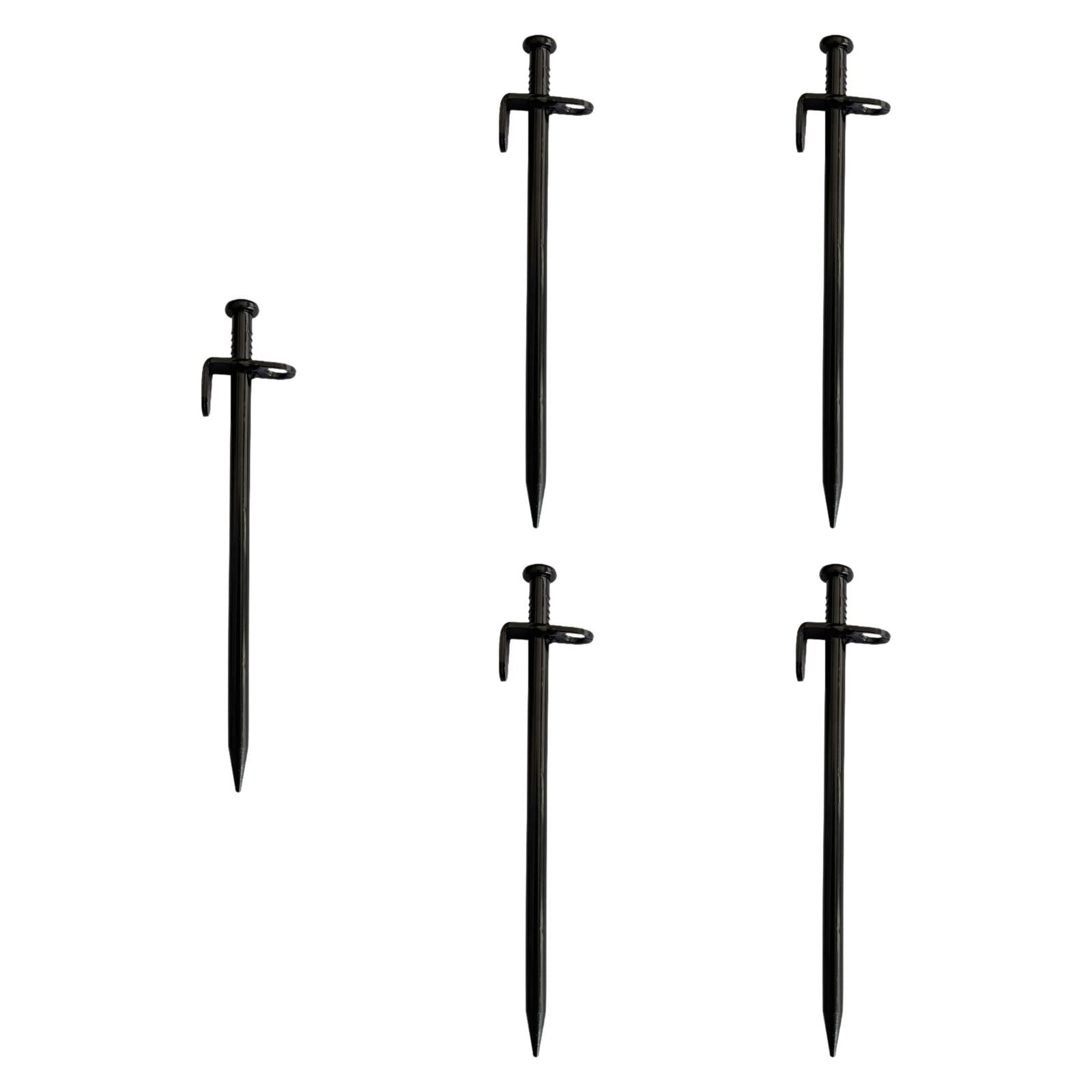 GARENDE 5Pcs Camping Stakes Forged Sturdy Unbreakable Gardening Canopies Tent Stakes 40cm