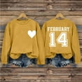thumbnail image 2 of successthop Womens Valentine Sweatshirt Front Heart Back Number Oversized Crewneck No Hood Jumper Long Sleeve Tops XL, 2 of 6