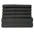 thumbnail image 2 of Luxury Home Super-Soft 1600 Series Double-Brushed 6 Pcs Bed Sheets Set (California King, Black), 2 of 3