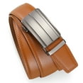 thumbnail image 6 of Sendefn Men's Leather Belt Automatic Ratchet Buckle Slide Belt for Dress Casual Trim to Fit with Gift Box, 6 of 7
