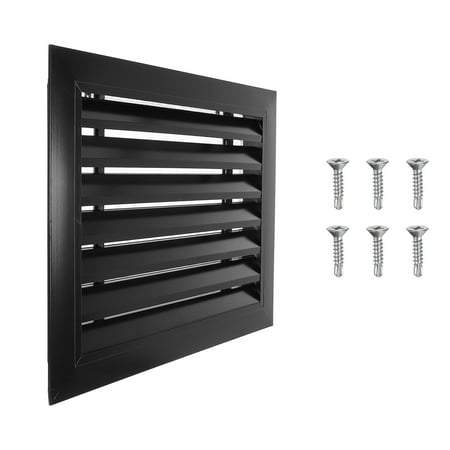 Uxcell 14x18 Inch Gable Vent 1PCS Aluminum Alloy Wall Shed Vents with Strainer Black