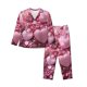 thumbnail image 1 of Balery Pink Glitter Heart Candy Conjunto de Pijama con Estampado para Mujer, Conjunto de Dos Piezas con Manga Larga, Ropa de Dormir Suave con Bolsillos, Pijamas Cómodos-Small, 1 of 7