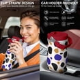 thumbnail image 5 of Leopard Print 30oz Handheld Travel Tumbler with Handle – Double Wall Stainless Steel Insulated Cup, Flip Straw Lid, Leak-Proof & BPA-Free for Hot and Cold Drinks – Durable Coffee & Juice Mug Black, 5 of 6