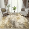 thumbnail image 1 of Modern Abstract Area Rug 5x7 Living Room Carpet Machine Washable Rug Non Slip Bedroom Carpet Dorm Rugs Nursery Rug Stain Resistance Mat for Dining Room Wool Indoor Rug Brown, 1 of 13