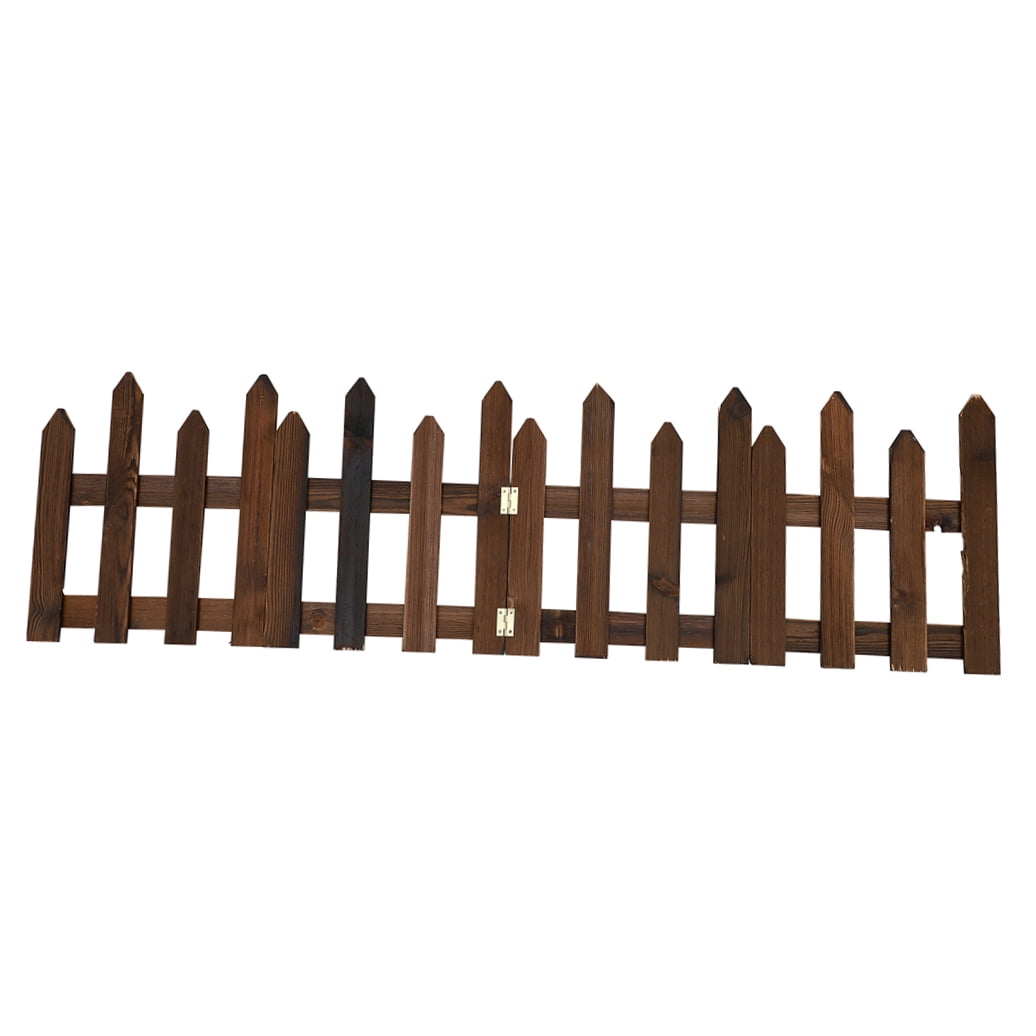 FELTECHELECTR Lawn Edging Garden Fence Wooden 1Pack