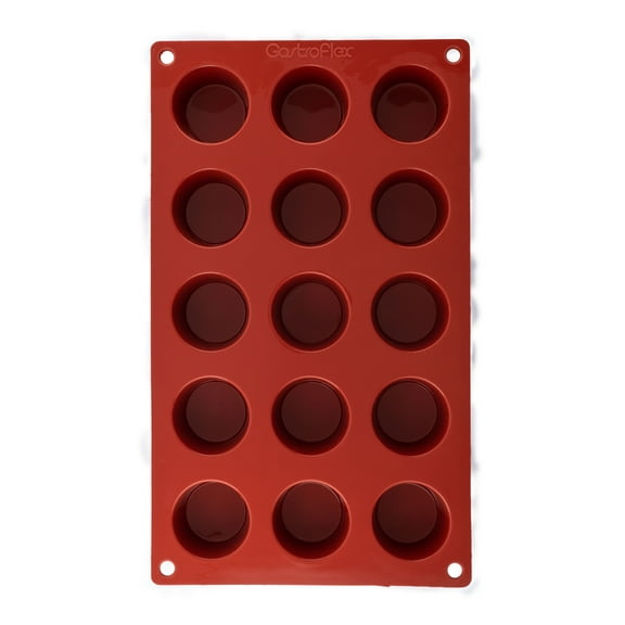 Matfer Bourgeat Gastroflex Mini Muffin/Cupcake Mold Sheet, 1 3/4", 15 cavities
