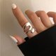 thumbnail image 4 of Anillos lisos de Plata de Ley 925 para mujer, joyería de cadena ahuecada, anillos abiertos para los dedos para fiesta, regalo de cumpleaños, 4 of 4