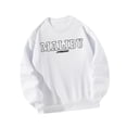 thumbnail image 4 of Sudadera para Mujer Camisa Tops Túnica Impresión de Letras Trajes Ropa Deportiva Jersey de Cuello Redondo para Deportes Uso Diario Vacaciones Calle , M, 4 of 10