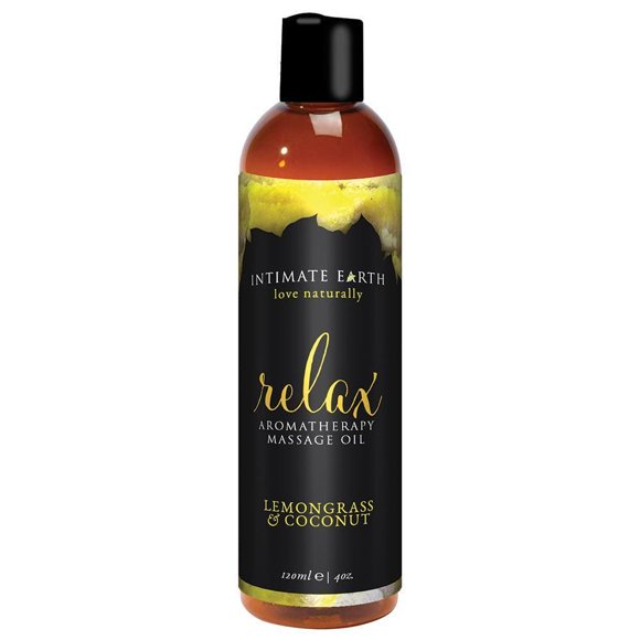 Relax Aromatherapy Massage Oil Lemongrass & Coconut - 4 Oz. / 120 ml