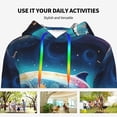 thumbnail image 4 of Lsque Vintage Colorful Patterned Dolphin Pattern Casual Women's Hoodie,Hooded Sweatshirt with Kangaroo Pocket,Pullover Hoodie with Eye-catching Drawstrings-XX-Large, 4 of 7