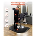 thumbnail image 4 of KFFKFF Salon Mat for Hair Stylists, 4 x 5 FT Hexagon Anti-Fatigue Mat, 1-inch Thick Barber Shop Floor Mat with Round Cut Out, Easy-to-Clean PVC Surface & Anti-Trip Beveled Edges, 4 of 9