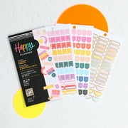 Happy Planner, 10 Sheet Sticker Pack, Basic Brights Theme, 4.75 x 9, 827 Stickers, Multicolor
