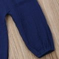 thumbnail image 5 of Diconna Infant Baby Romper Solid Color Short Sleeve Elastic Waist Jumpsuit, 5 of 5