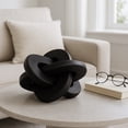 thumbnail image 2 of Decorative Wood Knot Sculpture for Living Room Decor - Modern Home Accent for Bathroom, Coffee Table, and Bedroom Display - Statue Ornament for Shelf Styling and Office Decor - 10", Black, 2 of 10