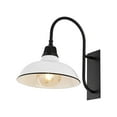 thumbnail image 2 of JONATHAN Y Stanley 12.25" 1-Light Farmhouse Industrial Indoor/Outdoor Iron LED Gooseneck Arm Outdoor Sconce, White, 2 of 7