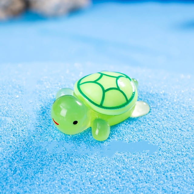 Micro Luminous Turtle Ornaments Small Turtle Mini Desktop Resin Ornaments