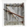 thumbnail image 3 of Ambesonne Rustic Shower Curtain, Aged Wooden Barn Door, 69"Wx75"L, Brown, 3 of 5