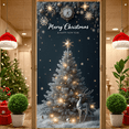thumbnail image 3 of Decorative Design Merry Christmas Banner Glittering Elements Happy New Year Banner Festive Theme Winter Decoration for Holiday Celebration Seasonal Party Outdoor Decoration, 3 of 9