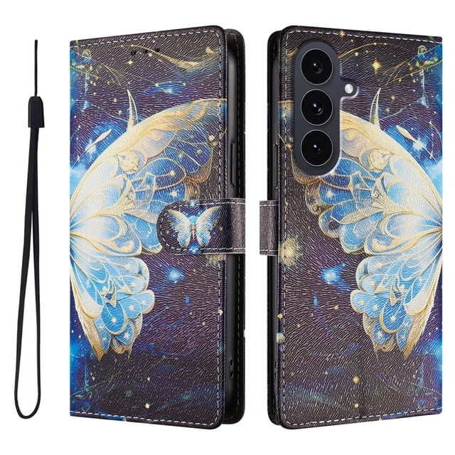 FOXDOCK Funda Tipo Cartera para Samsung Galaxy S25 FE con Soporte y Correa – Diseño de Patrones Lindos