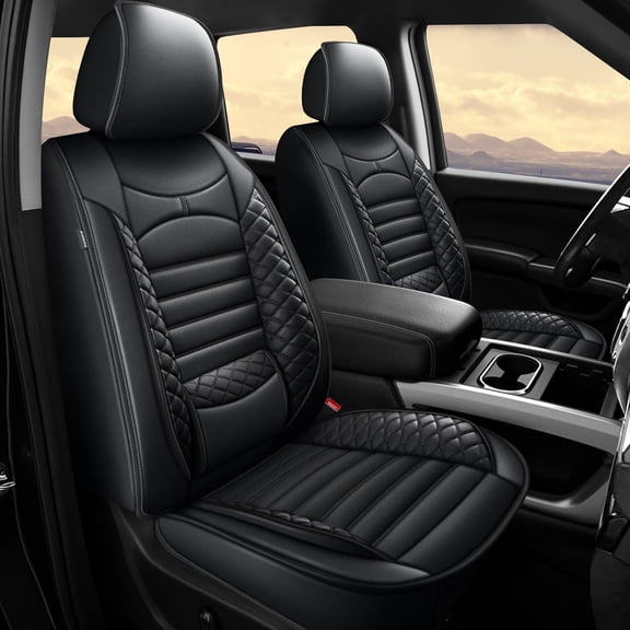 LAONNVIR Seat Covers Fit for 2015-2026 Chevrolet Colorado Crew Cab Z71 LT ZR2 Custom Leather Truck Seat Covers Full Set