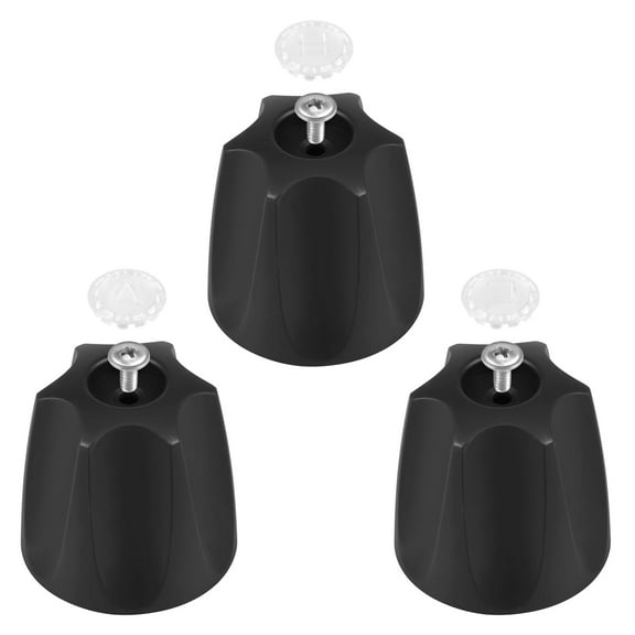 3Pcs Shower Knob Handle Easy Install Rustproof Bathtub Faucet Handle Replacement Include Hot Cold and Diverter for Bathroom